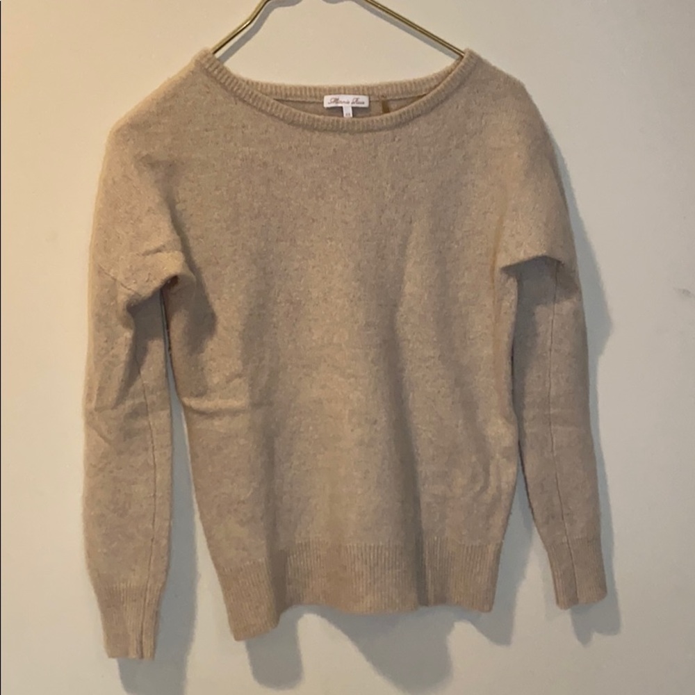 Minnie Rose tan cashmere sweater